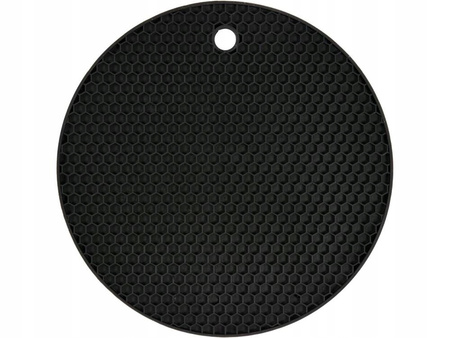 PODKŁADKA SILIKONOWA POD GARNEK CZARNA CZARNA FALA