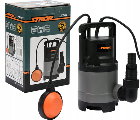 Pompa zatapialna zanurzeniowa Sthor 400 W 8000 l/h DO WODY BRUDNEJ