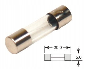 Bezpiecznik samochodowy szklany 10A 5x20mm 50szt