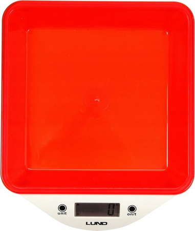 Waga kuchenna z misą 800ML Lund 68361 czerwony 5 kg