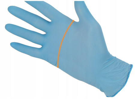 MERCATOR RĘKAWICE BEZPUDROWE NITRILEX BASIC, ROZM. L, 100 SZT.