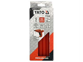 KLEJ TERMOTOPLIWY UNIWERSALNY 7,2x100MM 12SZT CZERWONY YT-82442 YATO