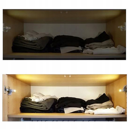 Oświetlenie garderoby na zawias 0,18 W 12V AC 0,07 m kolor biały zimny