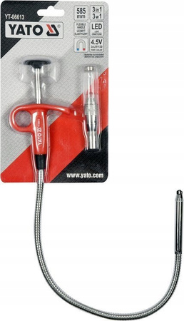 CHWYTAK MAGNETYCZNY GIĘTKI 3w1 + PAZURKOWY + LED