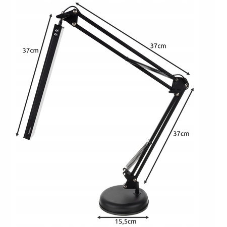 Lampka Biurkowa LED na Biurko Szkolna Nocna Lampa Kreślarska Regulowana USB