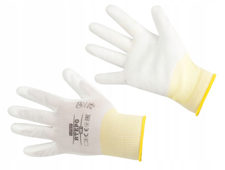 RĘKAWICE ROBOCZE POWLEKANE OCHRONNE POLIURETAN r.8