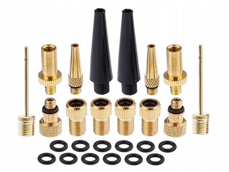 ZESTAW ADAPTERÓW DO POMPOWANIA 26SZT. KOŃCÓWKI