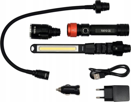 Yato Lampa Warsztatowa Inspekcyjna Akumulatorowa Wielofunkcyjna 3w1