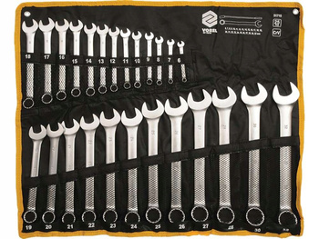 KOMPLET KLUCZY PŁASKO-OCZKOWYCH CrV 25CZ 6-32MM