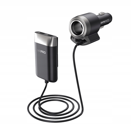 ADAPTER ŁADOWARKA 3xUSB 2.4A Z KABLEM 1.9m GNIAZDO