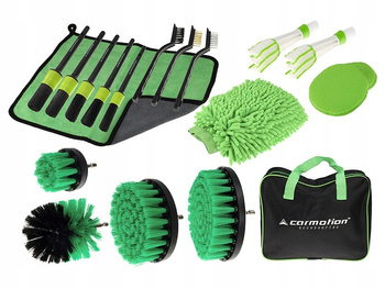 MEGA ZESTAW XXL DETAILINGOWY 19 ELEM. pędzelki szczotki ścierki szczotki