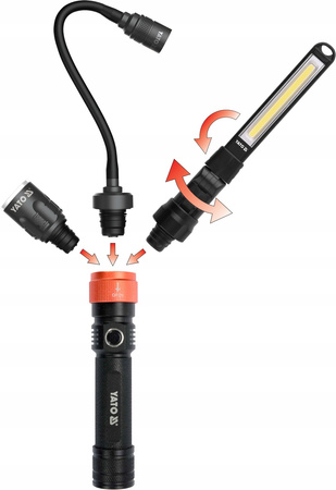 Yato Lampa Warsztatowa Inspekcyjna Akumulatorowa Wielofunkcyjna 3w1