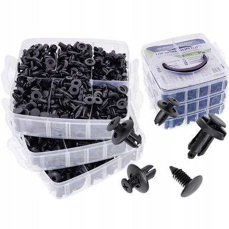 SPINKI ROZPOROWE KLIPSY ZACZEPY KOŁKI SAMOCHODOWE 625SZT. TAPICERKI AUTA