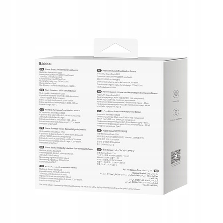 BASEUS SŁUCHAWKI BEZPRZEWODOWE BLUETOOTH 5.3 TWS