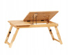 Stolik pod Laptopa Bambusowy do Łóżka Taca Podstawka Składany Regulowany