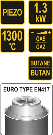 Lutownica Palnik gazowy Vorel 73412 1300 W