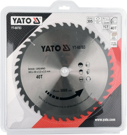 YATO TARCZA DO DREWNA 305X40TX30MM