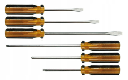 Wkrętaki z plastikową rękojeścią kpl. 6szt.
