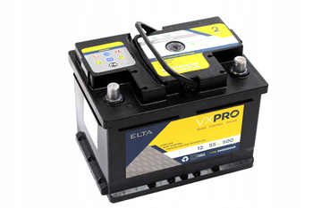 AKUMULATOR ELTA VXPRO 12V 55Ah 500A ŻYWIEC