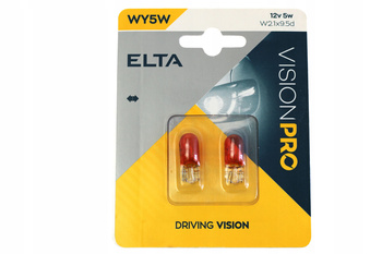 ŻARÓWKA ELTA VISION PRO W5W W2.1x9.5d POMARANCZOWA