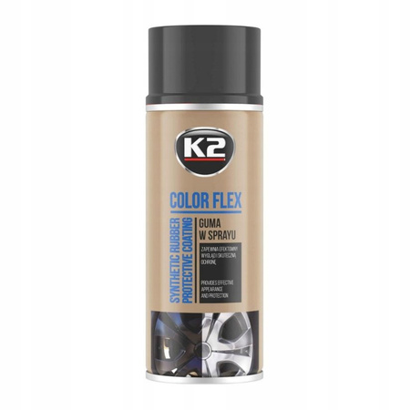 K2 GUMA W SPRAYU COLOR FLEX CZARNY MAT 400 ML