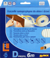 USZCZELKA DO OKIEN I DRZWI, EPDM, TYP D, BRĄZ, 6M Stomil Sanok