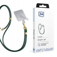 Accessories Dark Green (gold) - 3mk EasyClip Smycz do telefonu regulowana