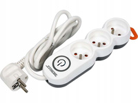 PRZEDŁUŻACZ LISTWA ZASILAJĄCA 3 GNIAZDA 1.5m WYŁ.